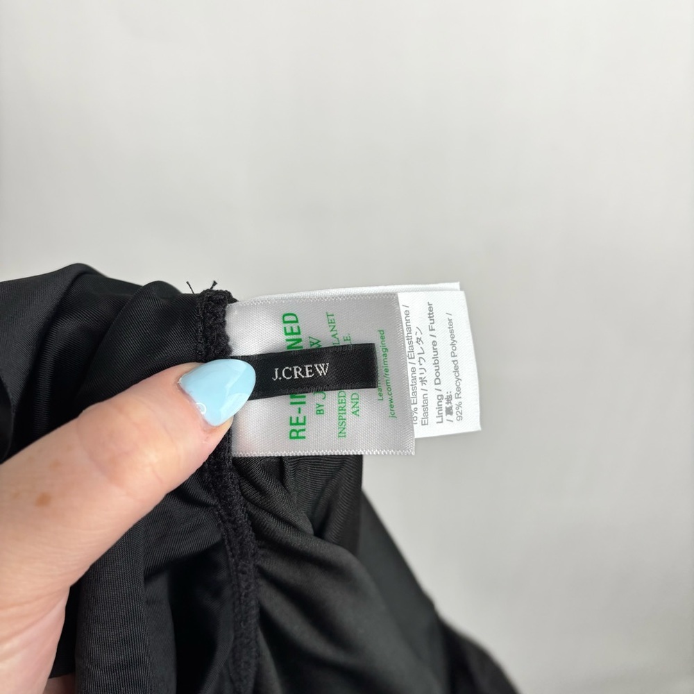 J. Crew Ruffle scoopback one-piece swimsuit Black size 14 - Picture 6 of 9